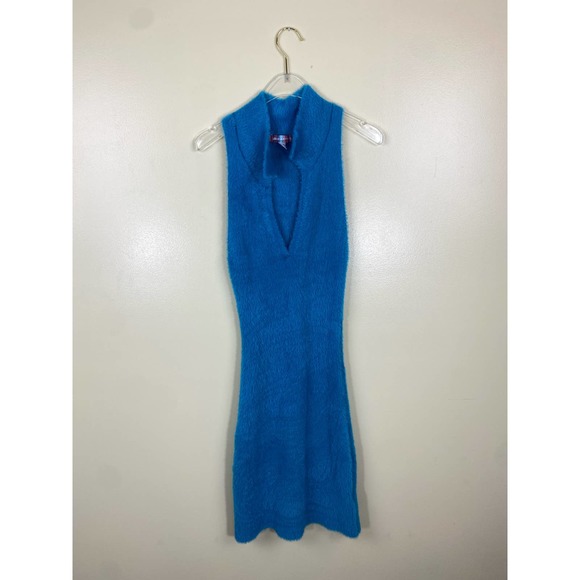 UO Joy Fuzzy Collared Mini Dress Size Medium NWOT Urban Outfitters - Picture 3 of 6